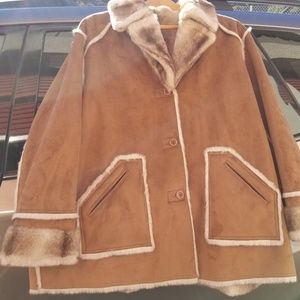3X Dennis Basso reversible faux fur coat